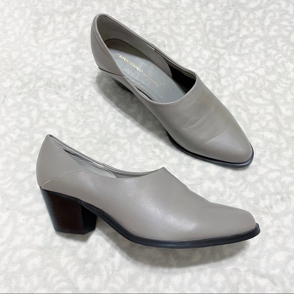 Intentionally Blank Heels Yum Pumps Grey Leather - Picture 1 of 10